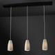 Pendants - 3-Light Pendant Bar w/ Tapered Square Shades by Justice Design