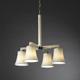 Chandelier - 4-Downlight Chandelier w/ Round Flared Shades by Justice Design
