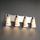 Lighting Wall Sconces - 4-Downlight Bath Bar w/ Round Flared Shades by Justice Design