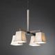 Chandelier - 4-Downlight Chandelier w/ Square Flared Shades by Justice Design