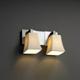 Contemporary Wall Sconces - 2-Downlight Bracket w/ Square Flared Shades by Justice Design