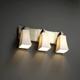 Unique Wall Sconces - 3-Downlight Bath Bar w/ Square Flared Shades by Justice Design