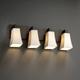 Wall Sconces - 4-Downlight Bath Bar w/ Square Flared Shades by Justice Design
