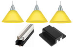 Cone Drop Track Low Voltage Light Kit (4ft)