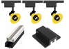 Round Step with Snoot Glass Ex II Low Voltage Track Light Kit (4ft)