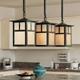 Mission 6" In-Line chandelier; 3 light