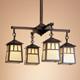 Raymond 6" chandelier; 4 light