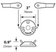 Focus Lighting - 15 inch 12V Rubber Strap Aluminum Tree Mount Brass Canopy.