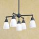 Simplicity chandelier; 4 lights plus 1 center light