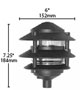 Focus Industries - Cast Aluminum Pagoda Hat Lights 