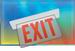 Transparent Recessed Mounted Exit Sign w/ Battery