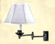 Residential Lighting - Satin Nickel Library Lamp 
