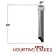 Long Mounting Stake with Brass Cap  -  TEC LMSB