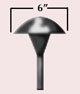 Small 20W 6" Mushroom Path Light with 12" Stem  -  TEC TLMPL