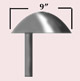 Large 9" 120Volt Mushroom Path Light with 18" Stem  -  TEC TLLMPL